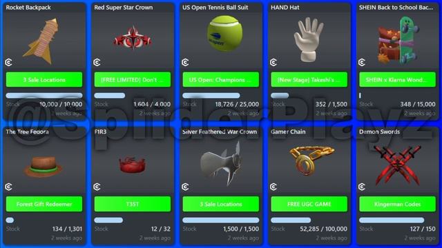 (FREE) ALL FREE UGC LIMITEDS THAT ARE AVAILABLE - OCTOBER 2023 [ROBLOX]