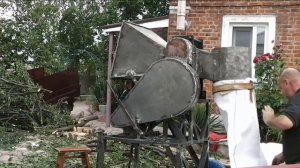 Самодельный веткоруб "Клац - РМ70".  Тест на сырых ветках