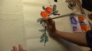 Китайская живопись. Персики на ветке. Уроки с Дианой Медведевой