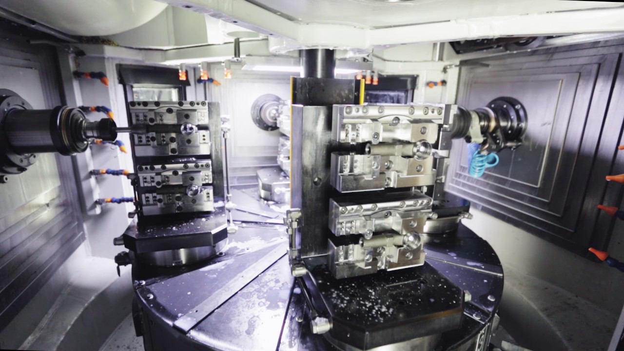 Обработка наконечника рулевой тяги на 3-х шпиндельном мультицентре куб 250 мм смотреть онлайн