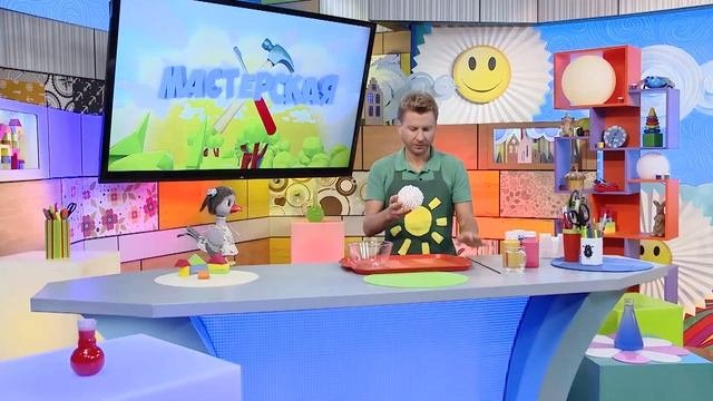 Одуванчики из пенопластовых шариков и ватных палочек - Мастерская - С добрым утром, малыши!