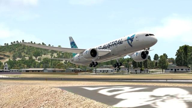 X-Plane 11.55 - B789 (F-OLRC) Landing at Mayotte Airport смотреть онлайн