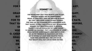 William Shakespeare’s Sonnet-10