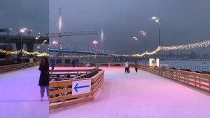 ⛸ Каток у Флагштока на Крестовском острове  в Санкт-Петербурге