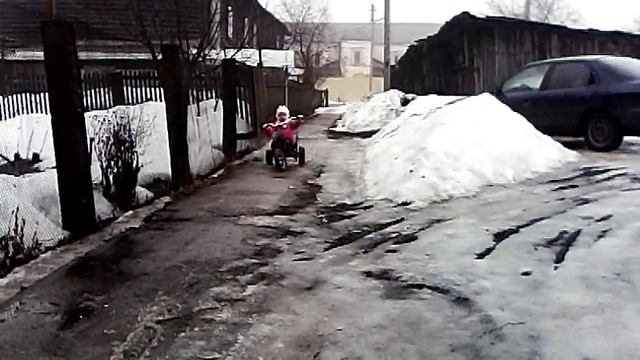 Зима! Мотоцикл! Скорость и волосы назад! смотреть онлайн