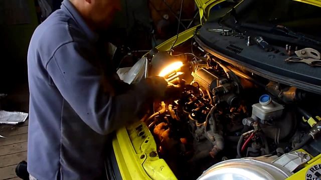 Дэу матиз, ремонт ДВС, разборка, демонтаж ГБЦ 1# смотреть онлайн