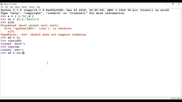 Python Programming - 9.Set