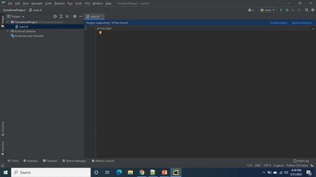 #5 | Terraform Setup with Pycharm IDE |Terraform Tutorials in Hindi | TechWorldwithPankaj