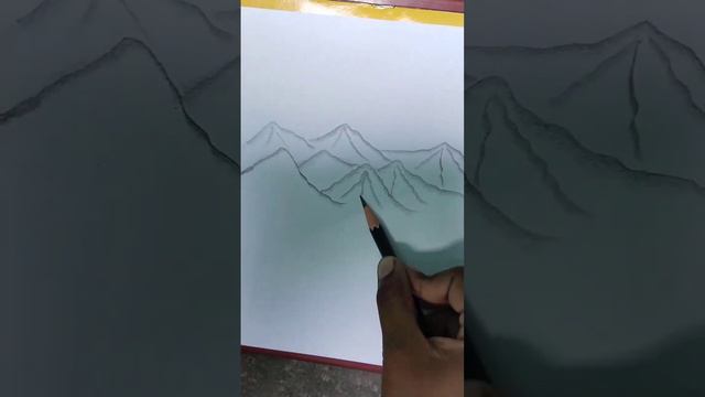 How  draw to mountain 🏔️. #mountain#drawing .