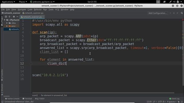 Coding - Network Scanner in Python | Offensive Python Tutorial 6