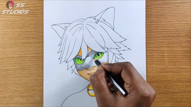 How to Draw Cat Noir Easy From Miraculous Ladybug смотреть онлайн