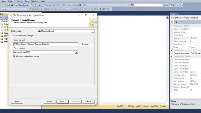 How to Import Excel data in SQL Server смотреть онлайн