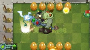 PvZ 2 Chinese Version - Every Plants Level 1 use 3 Plant Food Vs Parkour Gargantuar Zombie