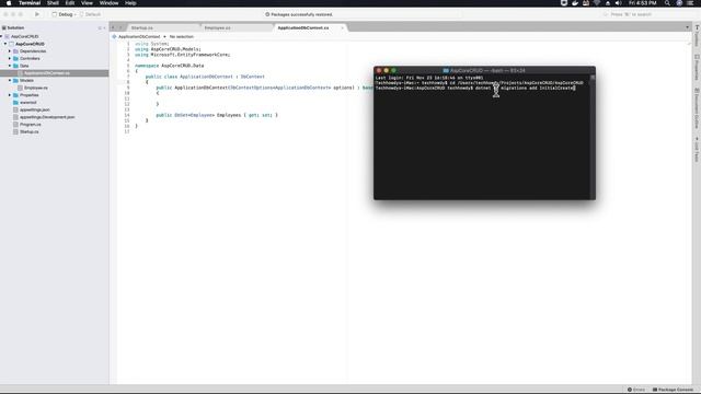 ASP.NET 2.1 CRUD Application On Mac - Creating EF Migrations - Part 3