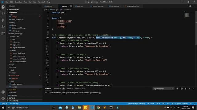 Golang HTTP User Authentication Yabi Series 3 | Golang Web Development | WebAssembly Auth System
