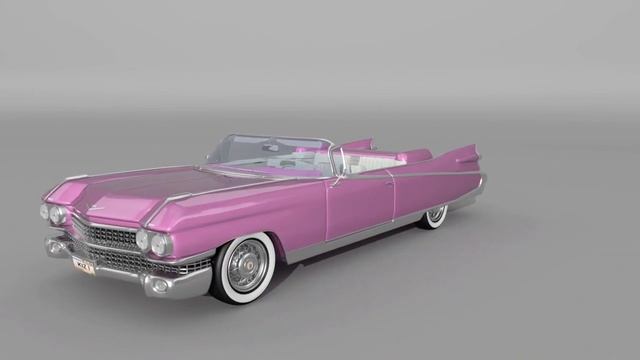 Pink Cadillac: 3D Model (Maya) смотреть онлайн