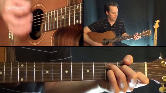 Hey Jude by The Beatles - Barre Chords - Easy Guitar Tutorial (Jellynote Lesson) смотреть онлайн