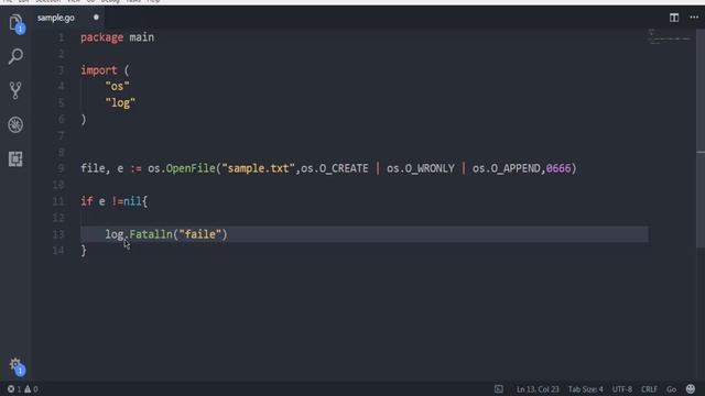 GO Programming Write Log to File смотреть онлайн