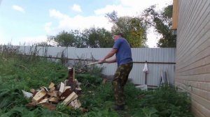 Испытание колуна Труд Вача