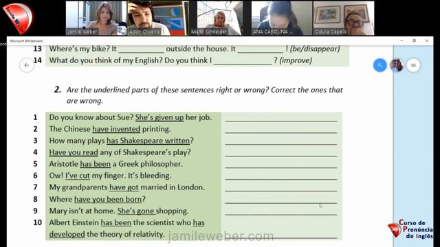 Present Perfect and Past Simple - Curso de Inglês Online Básico GRÁTIS - Aula 06 смотреть онлайн