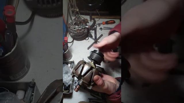 Замена подшипников генератора Toyota Corolla E150 1RZ-FE DENSO 27060-37010 инструмент для муфты.