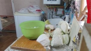 Заморозить свежую капусту в морозилку/Шинковка для капусты /