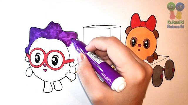 №209? BabyRiki coloring book ?  We color Chichi and Pandy BabyRiki cartoon ? Coloring book BabyRiki смотреть онлайн