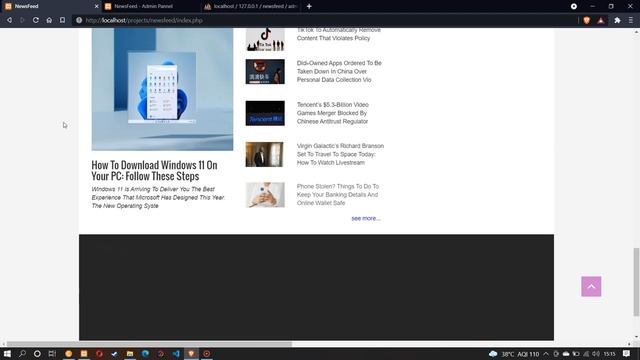 News Website in PHP MySQL With Source Code | Free Download | PHP Project + Source Code