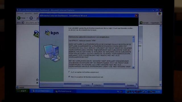 Samsung NC10 icm KPN Mobiel Internet Modem