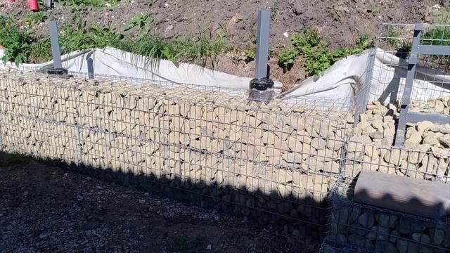 Габионы. Подпорная стенка 30 метров!!! Зарисовка с места работы. смотреть онлайн