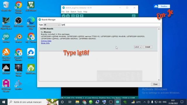 Settingup Arduino Ide For Lgt8f328p Board