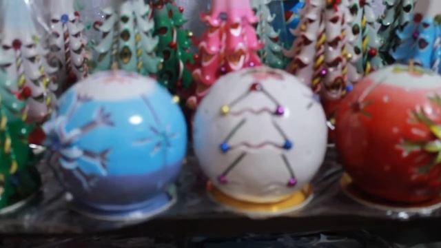 Новогодние резные свечи ёлочки и шары купить на Украине смотреть онлайн