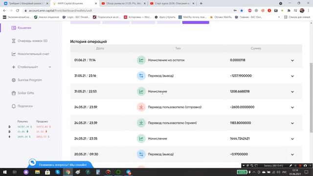 Обзор рынка на 01.06. Ртс, Нефть, Си, Сбер. смотреть онлайн