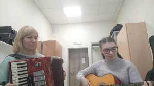Выйду ночью в поле с конем, гитара+ аккордеон, I go with horse night, sing, gitara+ akkordron