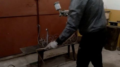 Кованая банкетка