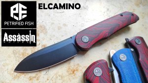 ✅ NEW Petrified Fish Elcamino PFE16 Assassin Knives Design