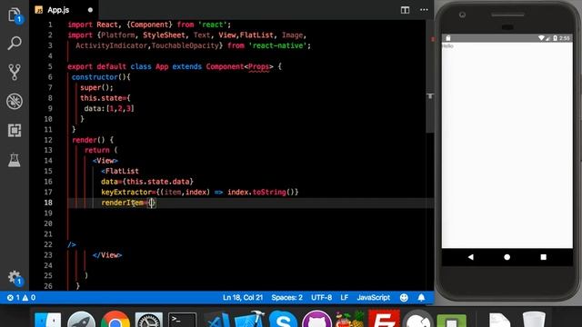 how to use Flatlist in react native || react native tutorial in hindi смотреть онлайн