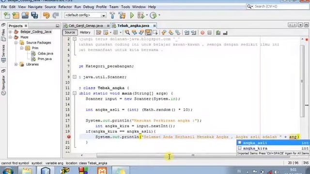 Java Tutorial - Permainan IF-ELSE Menebak Angka Random смотреть онлайн