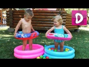 ✿ Бассейн с Шариками. Выходные за городом. Весело купаемся. Play in Pool with balls