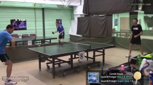 chopping test Sauer&Troeger SUPER STOP 1.9 mm antispin on Sauer&Troeger BLACK&WHITE