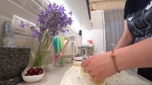 Полезный десерт. Лаваш с творожно- яблочной начинкой=) ПП.  Готовим дома