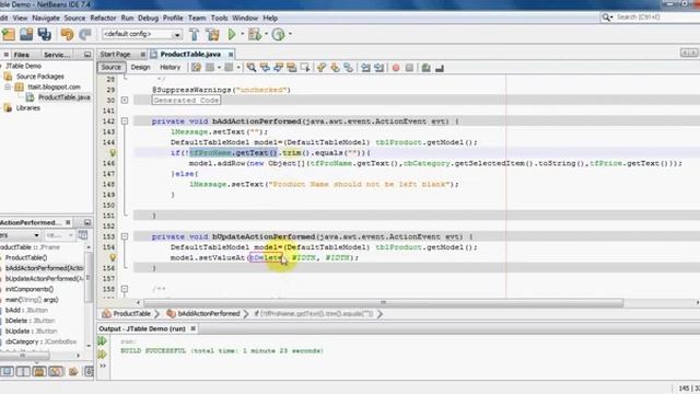 Java Swing Tutorial JTable Add, update,Delete Operation смотреть онлайн
