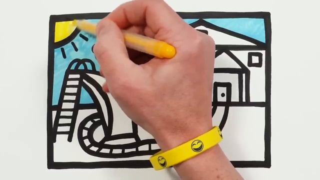 Рисуем фломастерами. Простой милый рисунок. Рисование для детей смотреть онлайн