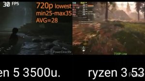 gaming test between ryzen 3 5300u vs ryzen 5 3500u