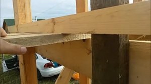 Строительные леса из досок. Каркасная бытовка 6 на 3 на винтовых сваях. Часть 5.