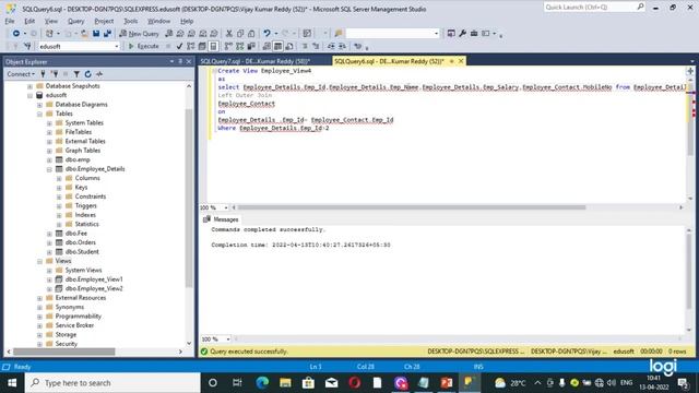 Views in SQL Server -MS SQL Server complete course in Telugu-Lesson-23