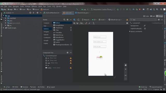 8- Android Studio Tutorial (The First Application Salary system)|عمل اول تطبيق اندرويد سيستم رواتب смотреть онлайн