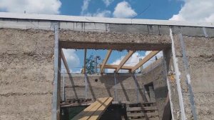 Дом из Деревобетона штукатурим стены