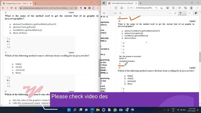 NPTEL Programming in Java Week 8 Quiz answers with detailed proof of each answer смотреть онлайн