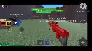 Trying out the nerf viper strike on Roblox zombie attack.